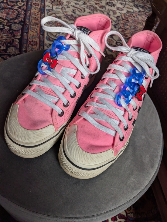 adidas Originals Shoes - adidas Originals Hot Pink Hello Kitty Nizza High-Top Sneakers